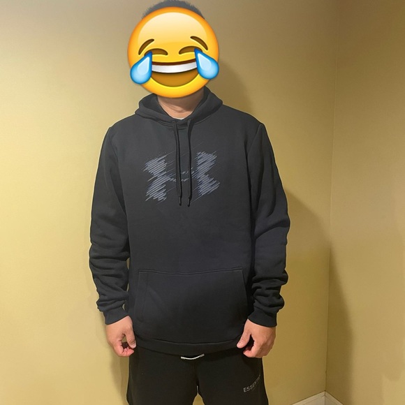 UNDER ARMOUR MEN FLASHING LIGHTS FLEECE HOOD BLACK - Picture 3 of 4